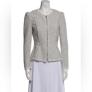 $425 Rebecca Taylor Full Zip Tweed Jacket 6